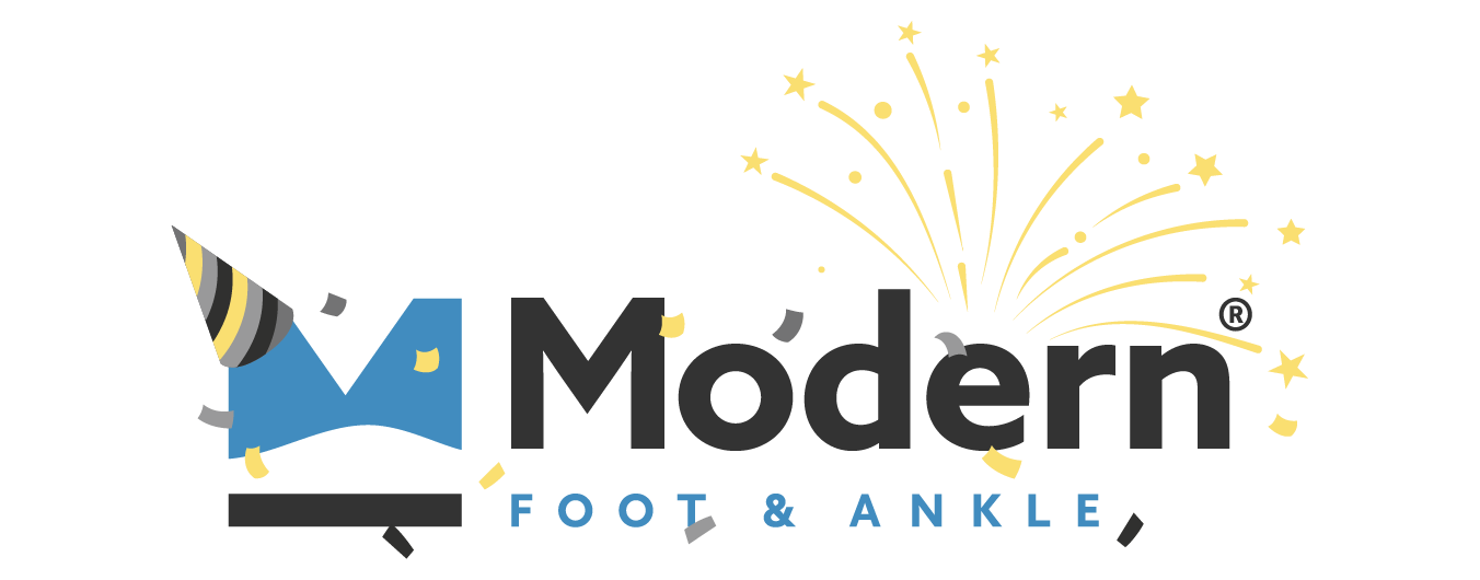 Modern Foot & Ankle Logo decorated for the New Year