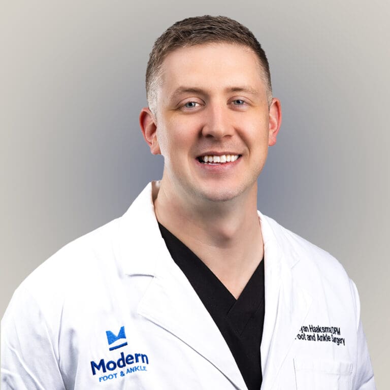 Close-up image of Dr. Ryan Haaksma, a male Board Certified Podiatrist in Tampa, recognized for his work in minimally-invasive procedures and diabetic limb salvage.