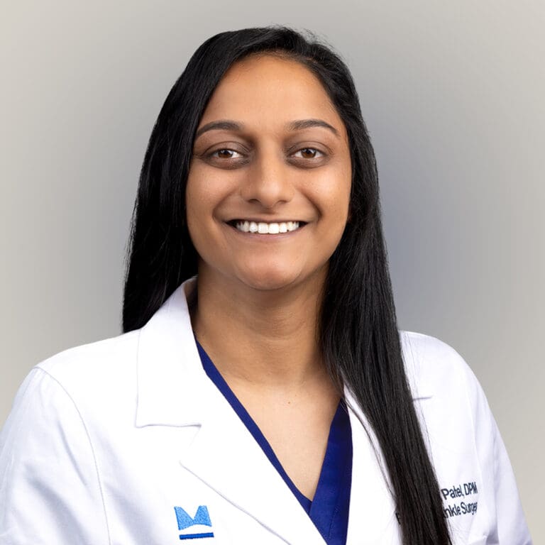 Portrait of Dr. Vanisaben Patel, a female podiatrist in Orlando, known for her focus on pediatric podiatry and limb salvage.