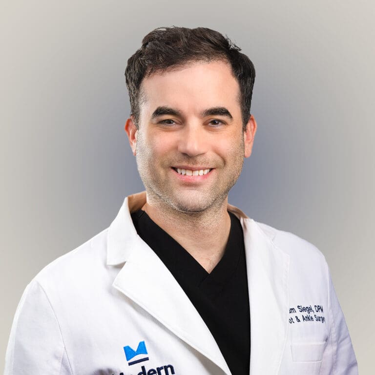 Portrait of Dr. Adam Siegel, a male Board Certified Podiatrist in Tampa, specializing in sports medicine and diabetic limb salvage.