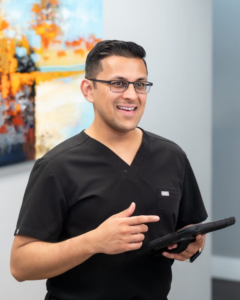 Dr. Sagar Shah, a male Board-certified podiatrist specializing in sports injuries, pediatric care, wound therapy, and reconstructive forefoot and rearfoot surgery.