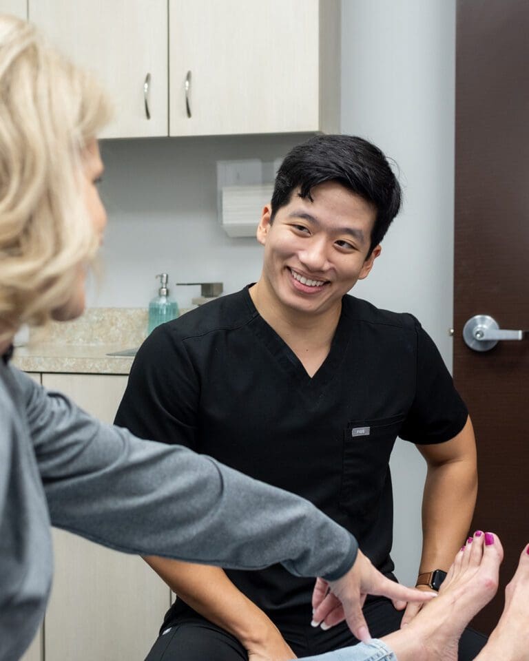 Dr. Phi Huynh, a male Podiatric surgeon in Houston Texas specializing in sports medicine, diabetic foot care, bunion procedures, and hammertoe correction.