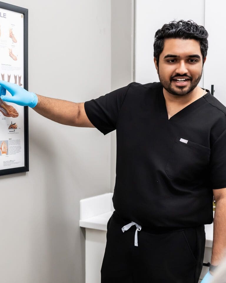 Dr. Divyesh Mehta, a male foot and ankle doctor in Orlando, Florida specializes in minimally-invasive procedures, trauma, diabetic foot reconstruction, and sports medicine.